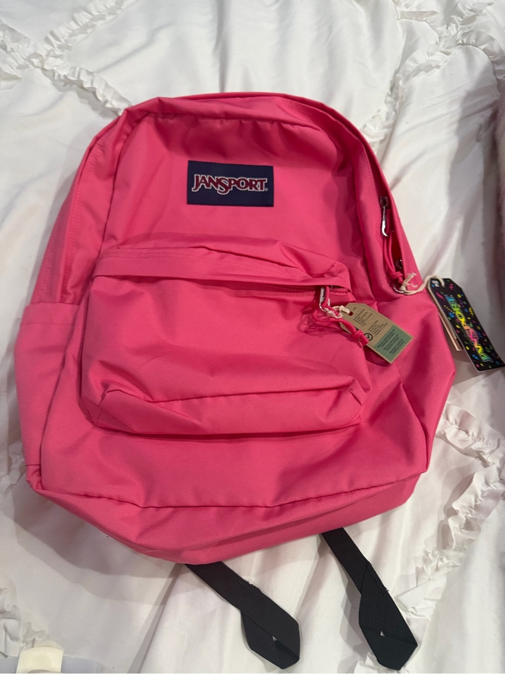 Jansport Pink Backpack with Front Pocket